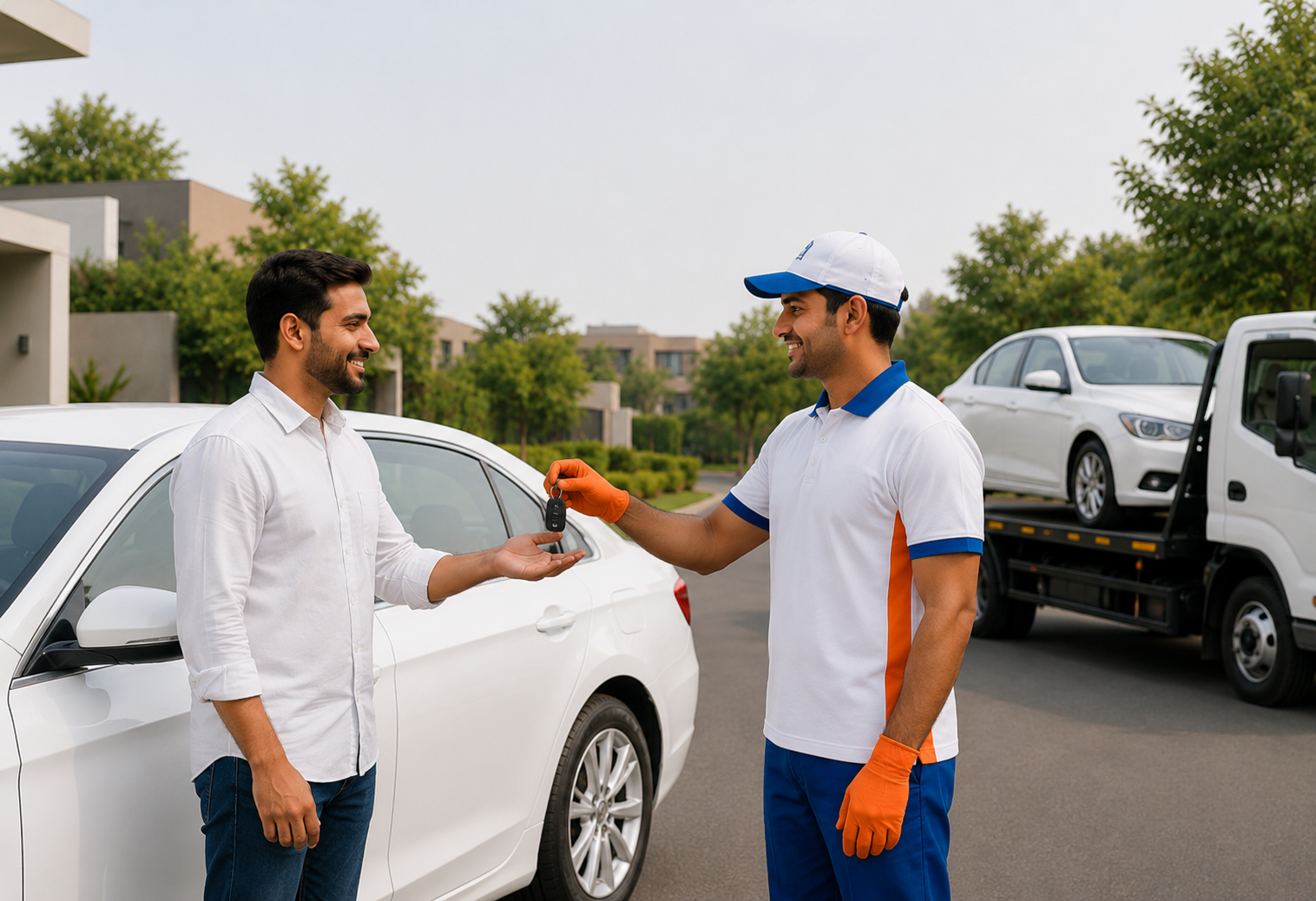 Professional car service at our facility